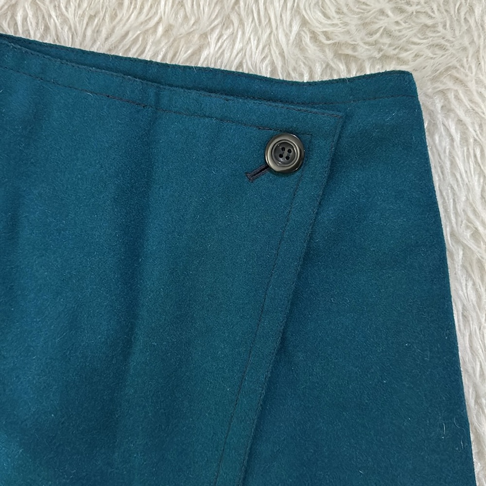 Loft green wool warm skirt new size petite 0 - Picture 4 of 6